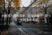 49图库 - 趋势观察 - 异常点提示 - 索引页 - 支持多时间窗